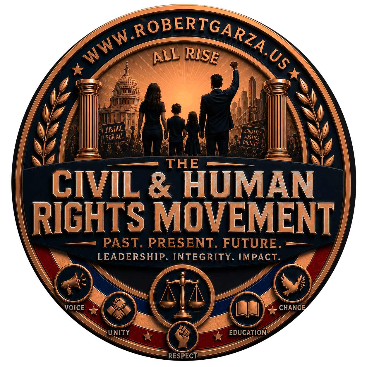 Bronze challenge coin back