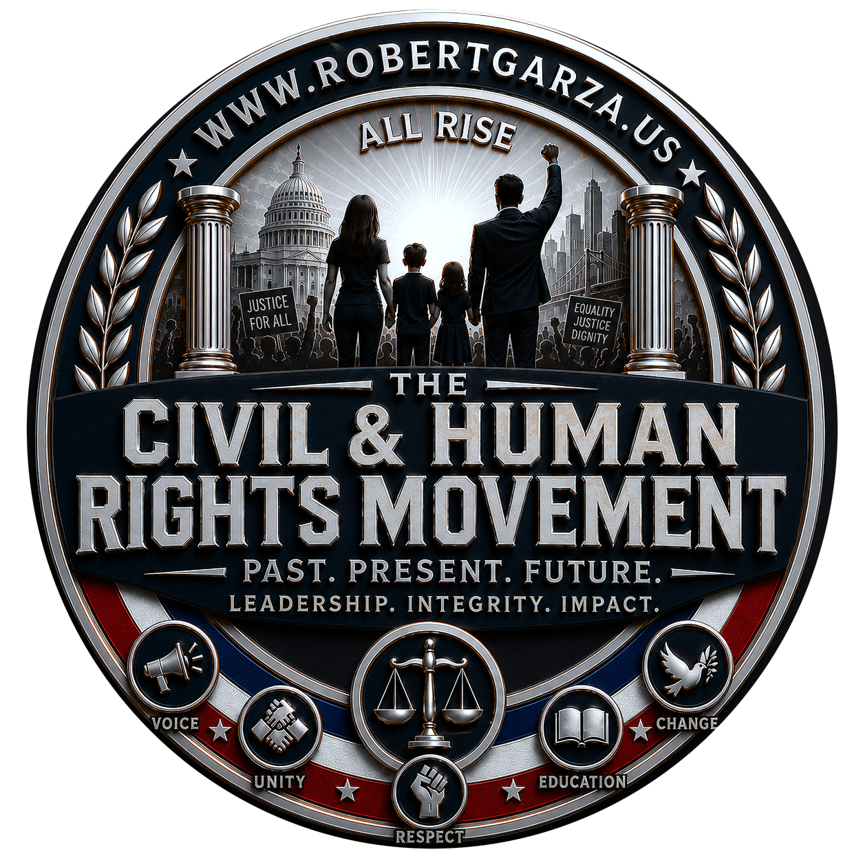 Silver challenge coin back